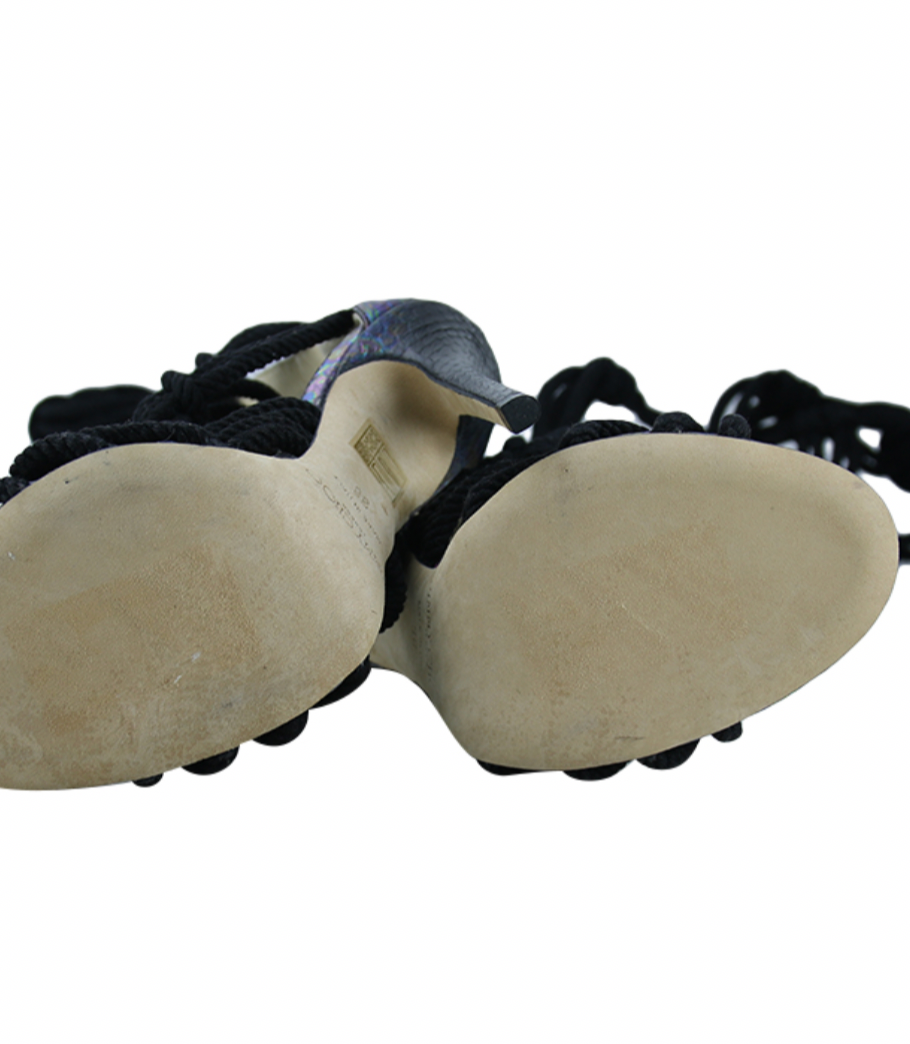 Black Jimmy Choo Rope Heel (36)