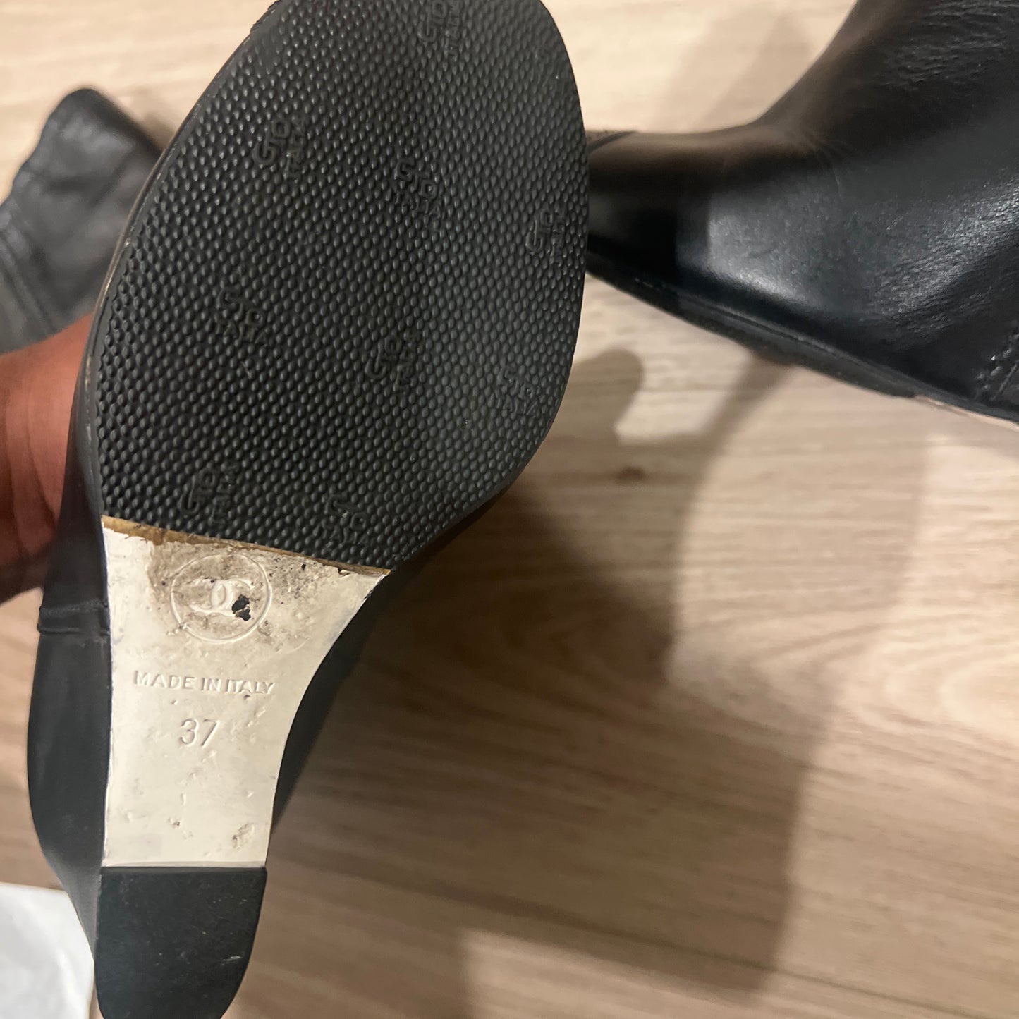 Chanel wedge boots (37)