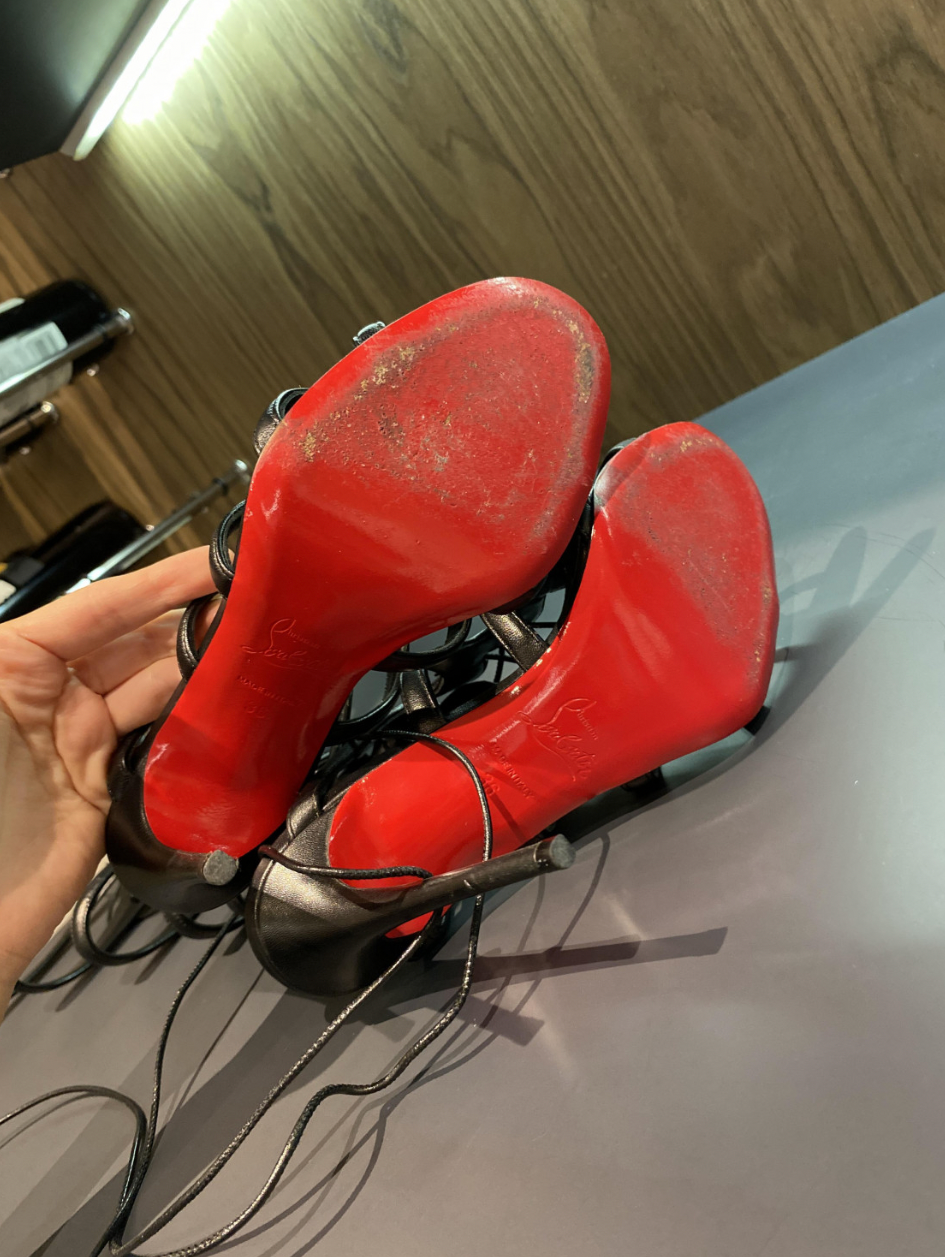 Amazoula 100 Louboutin Lace-up Heel (36)