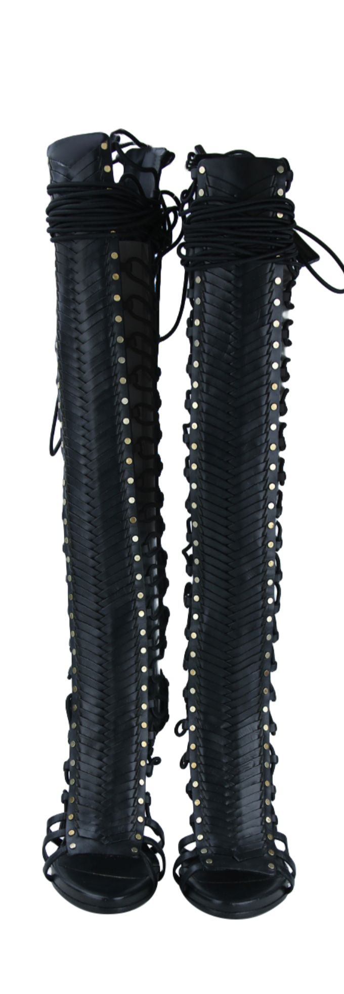 Black Emilio Pucci Gladiator Heels (36)