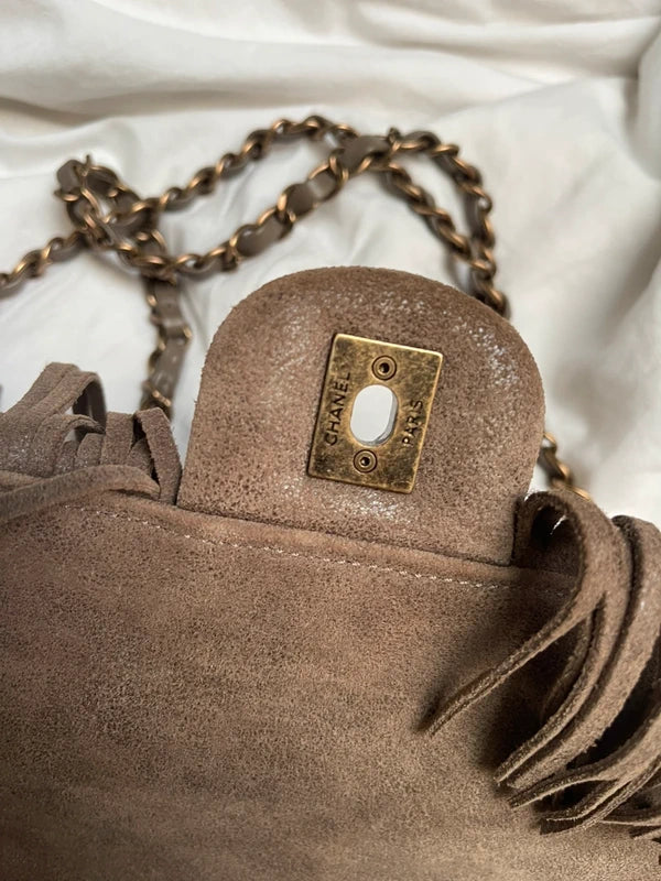 Chanel Paris-Dallas Suede Fringe Flap Bag