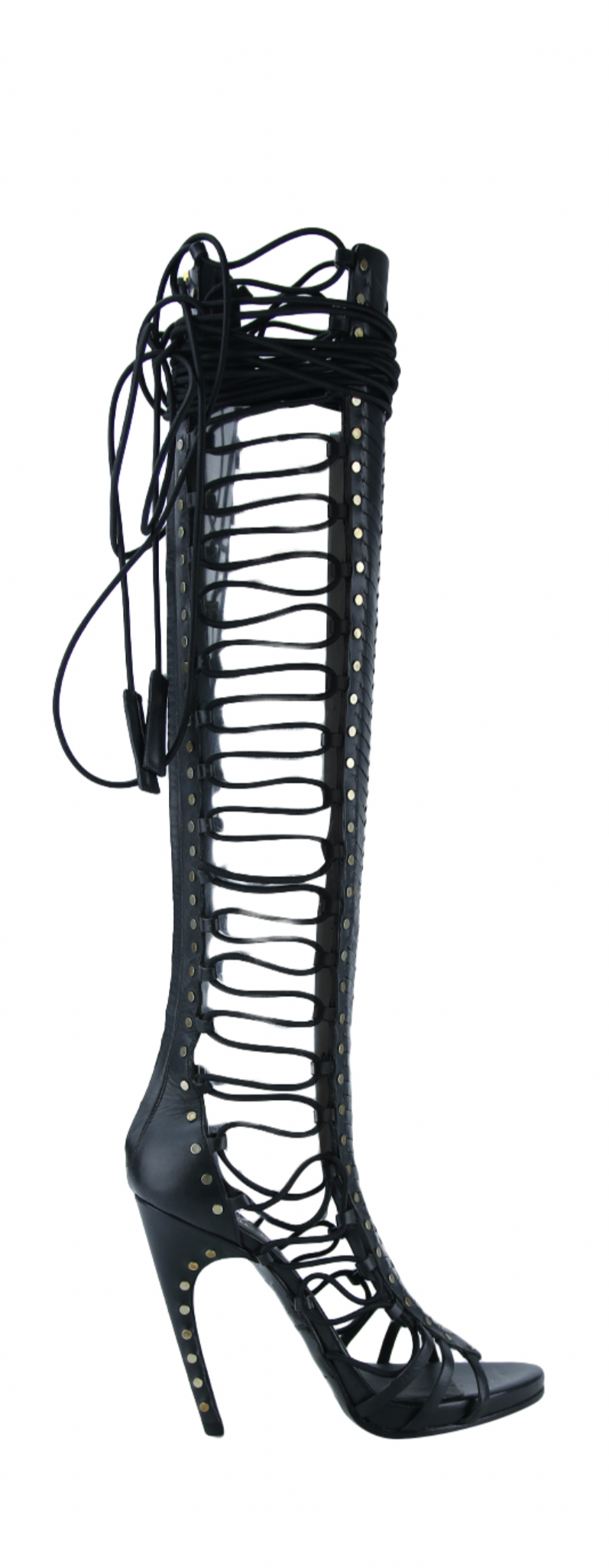 Black Emilio Pucci Gladiator Heels (36)