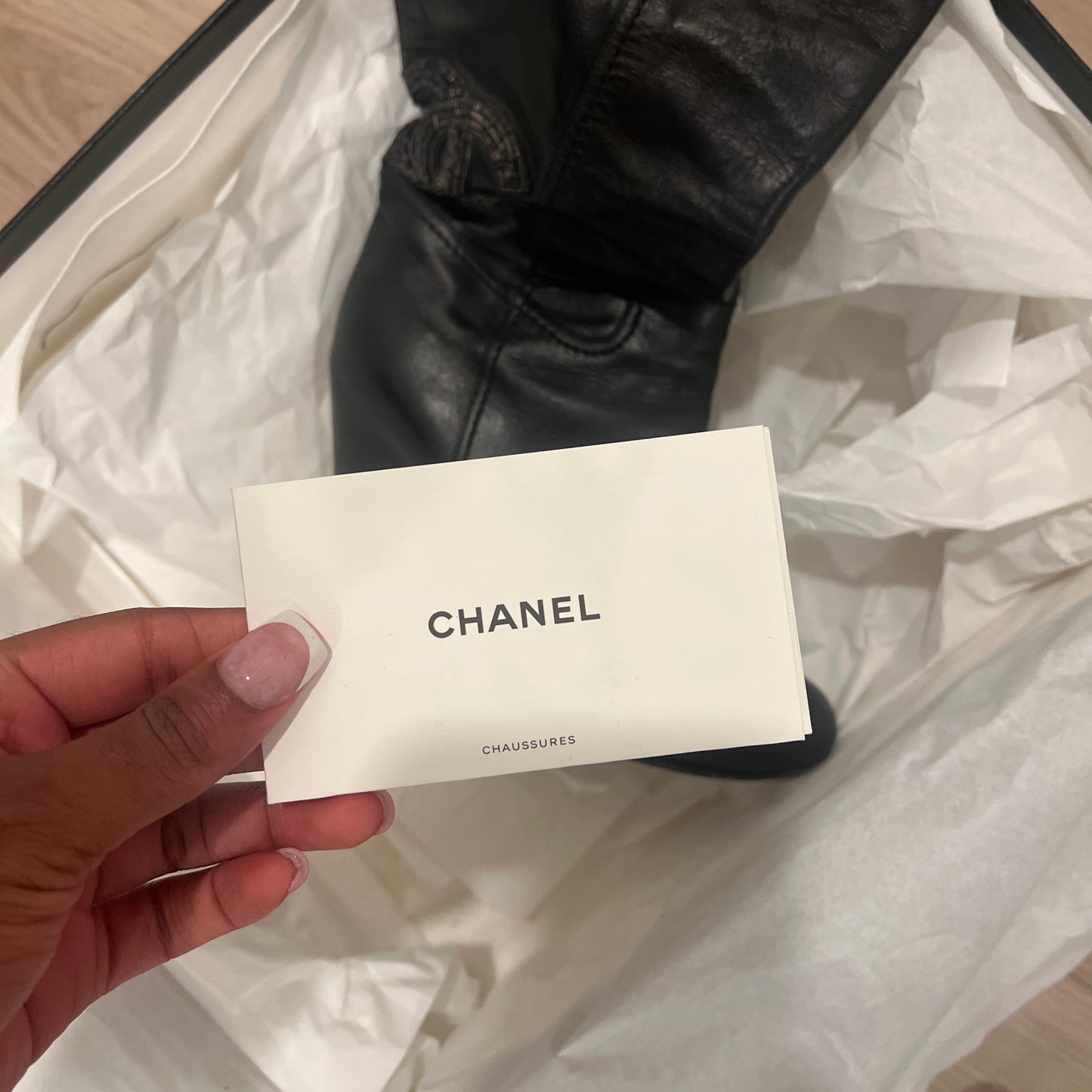 Chanel wedge boots (37)